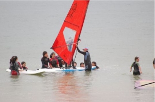  Practice windsurfing with us 